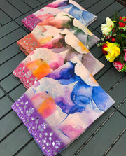 Chiffon floral digital - Anvitha Collections