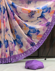 Chiffon floral digital - Anvitha Collections
