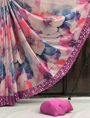 Chiffon floral digital - Anvitha Collections