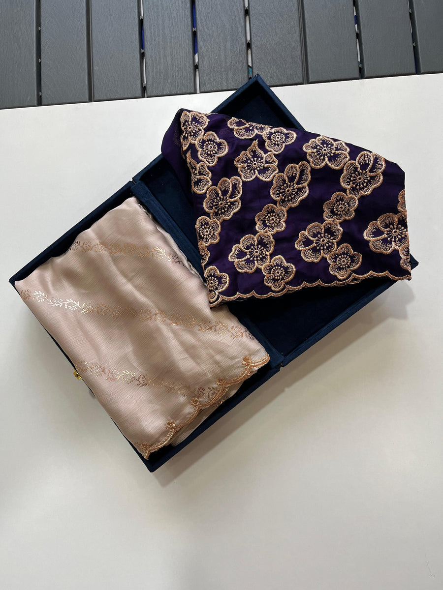 satin chiffon - Anvitha Collections
