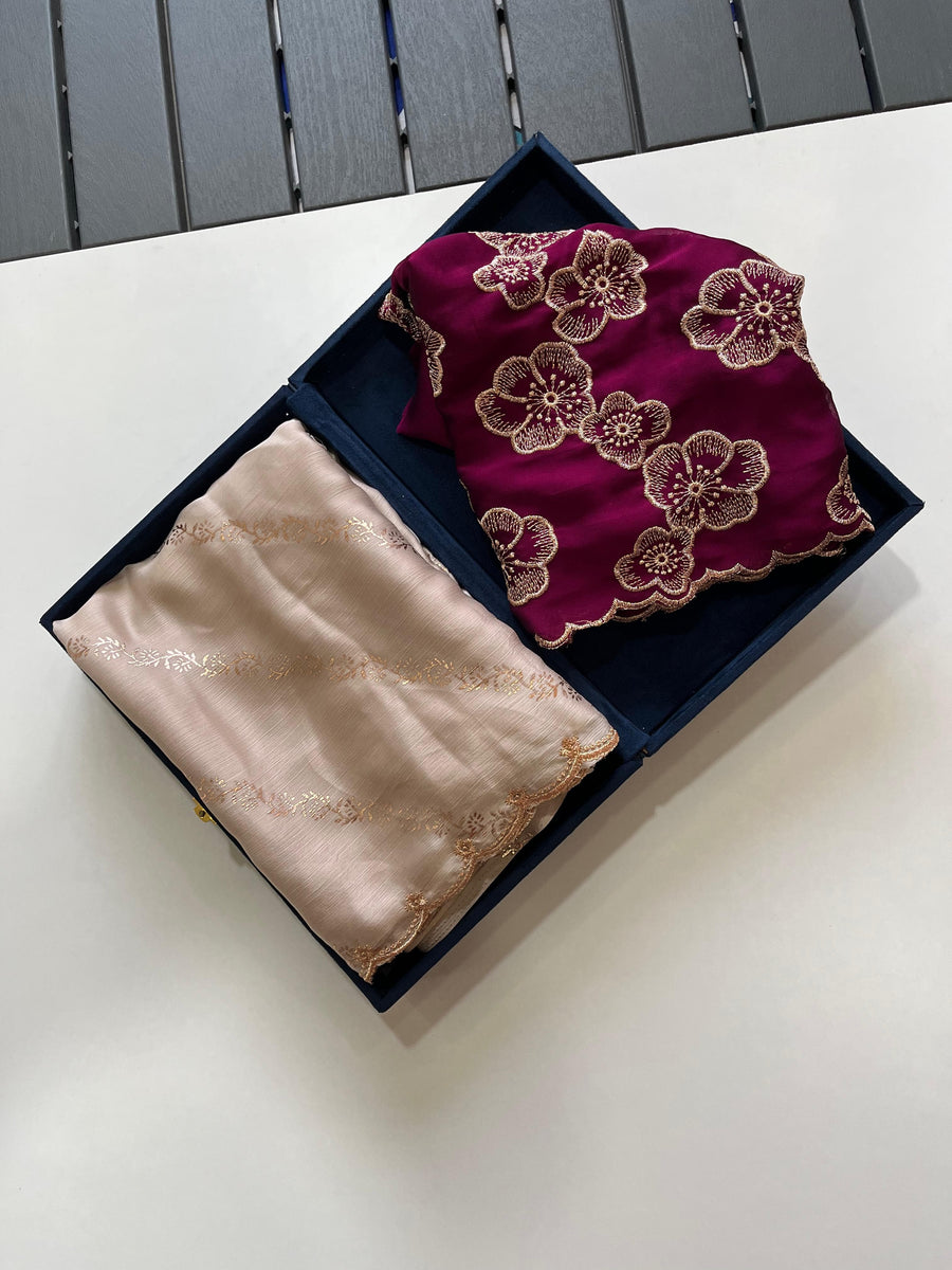 satin chiffon - Anvitha Collections