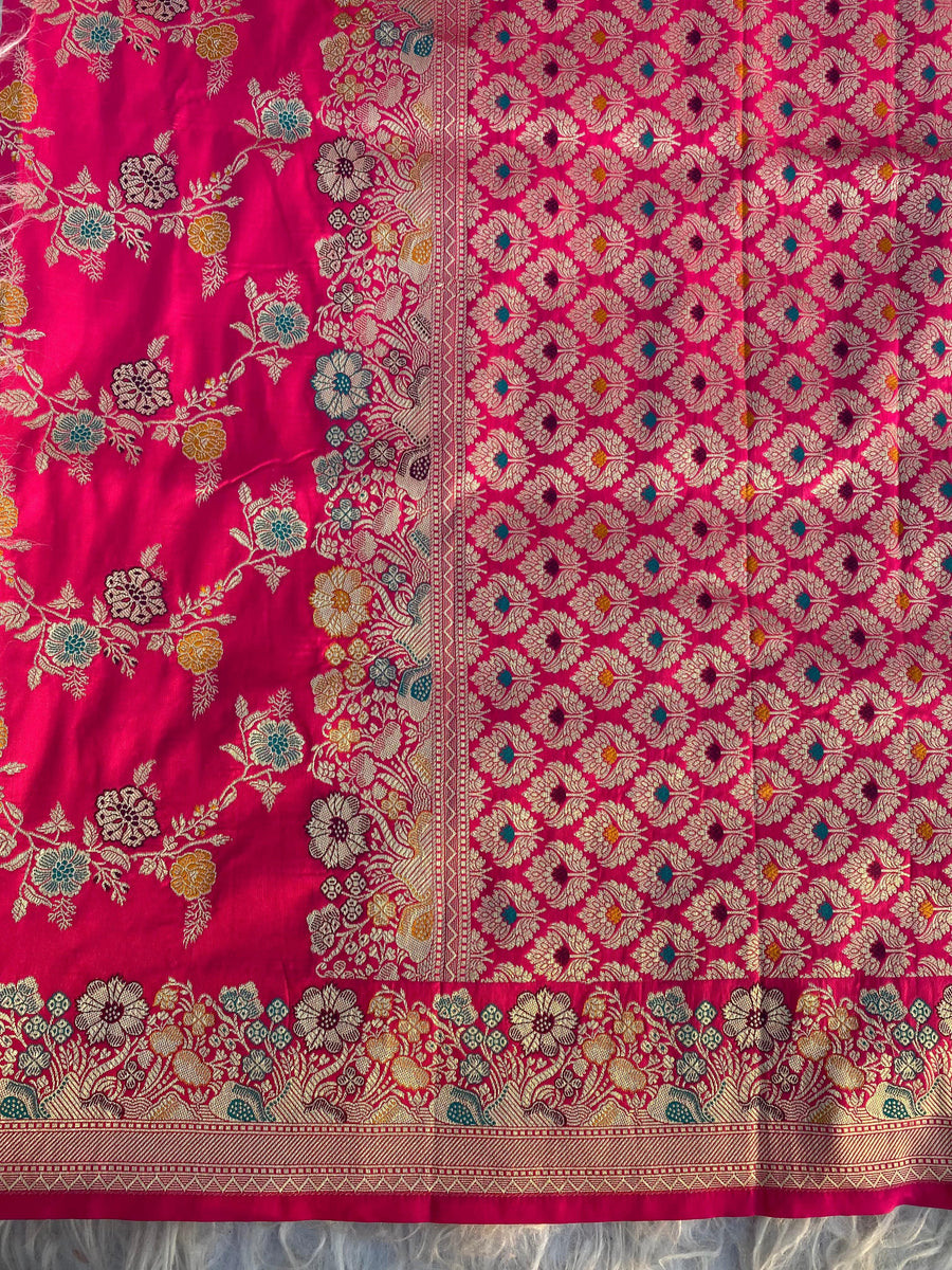 Banarasi mushro satin silk saree - Anvitha Collections
