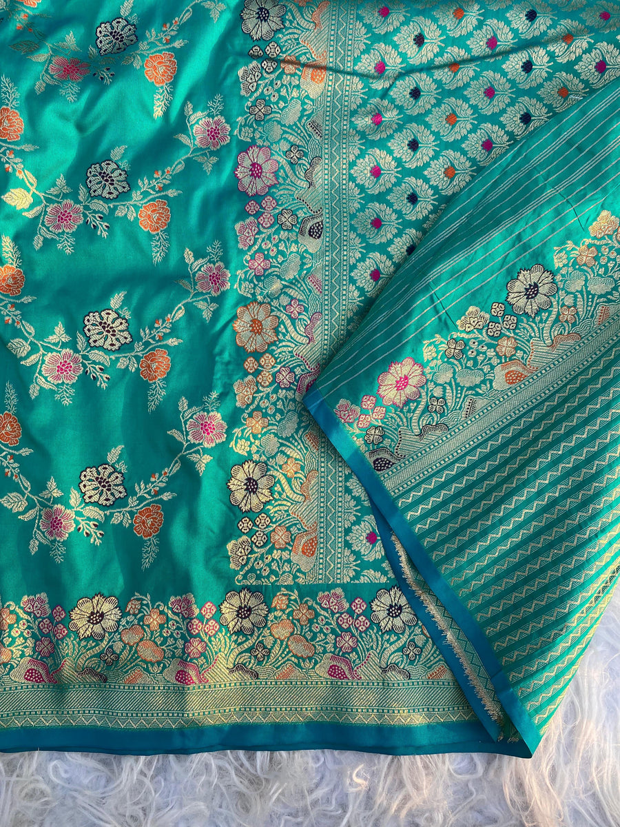 Banarasi mushro satin silk saree - Anvitha Collections