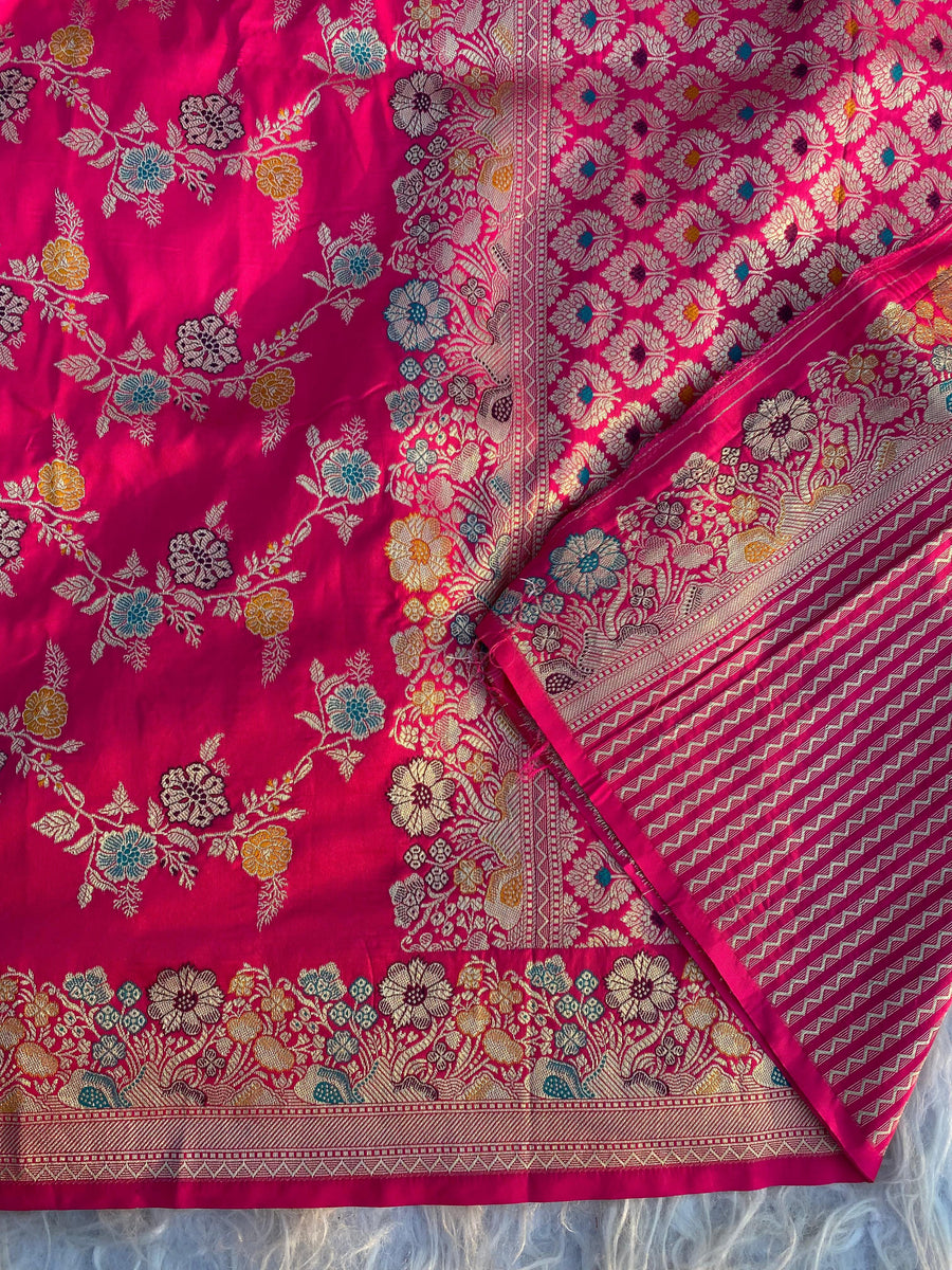 Banarasi mushro satin silk saree - Anvitha Collections