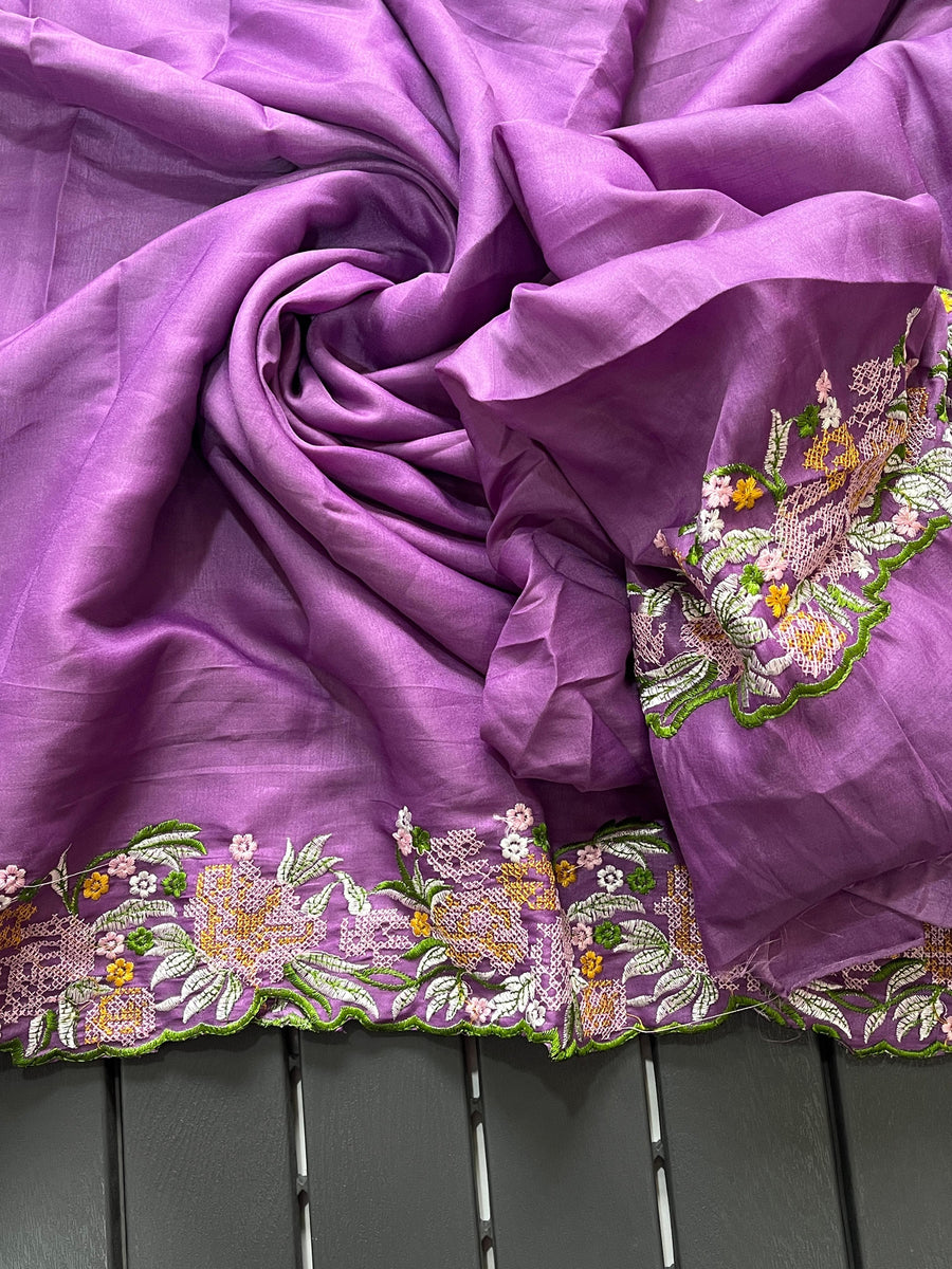Lavender Love saree - Anvitha Collections