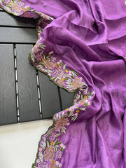 Lavender Love saree - Anvitha Collections