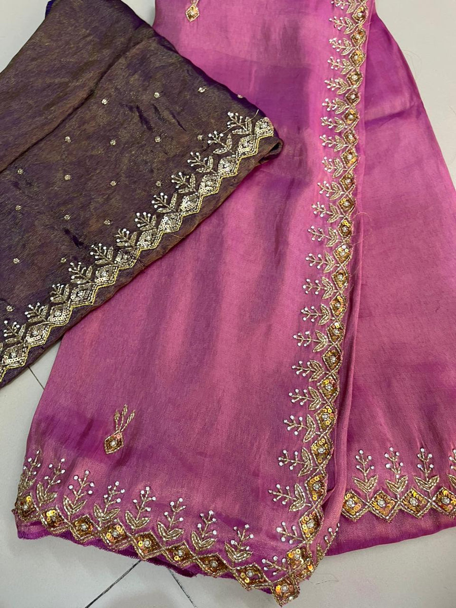 soft pure tissue saree - Anvitha Collections