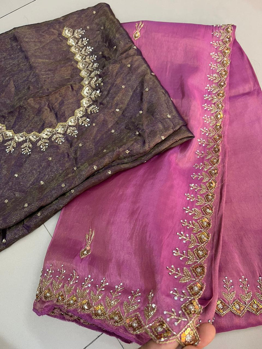 soft pure tissue saree - Anvitha Collections