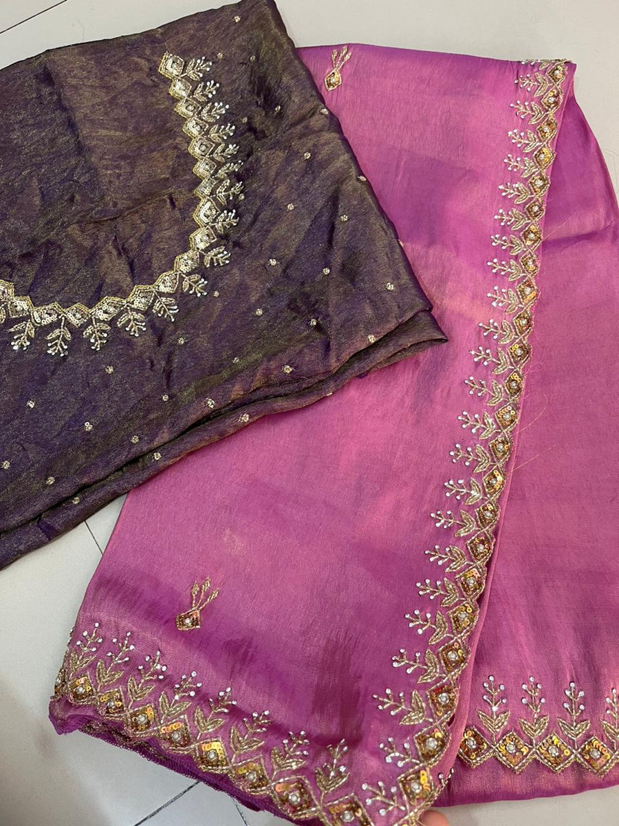 soft pure tissue saree - Anvitha Collections
