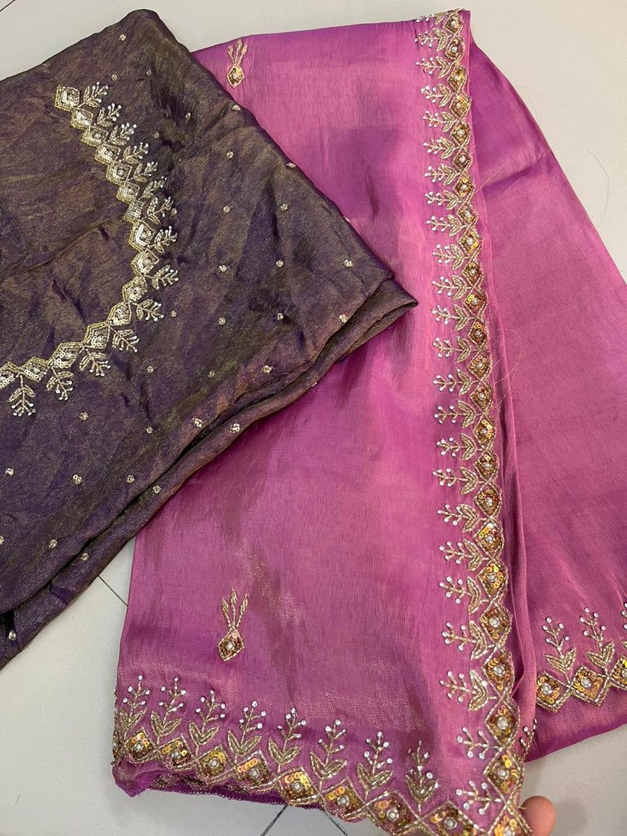 soft pure tissue saree - Anvitha Collections