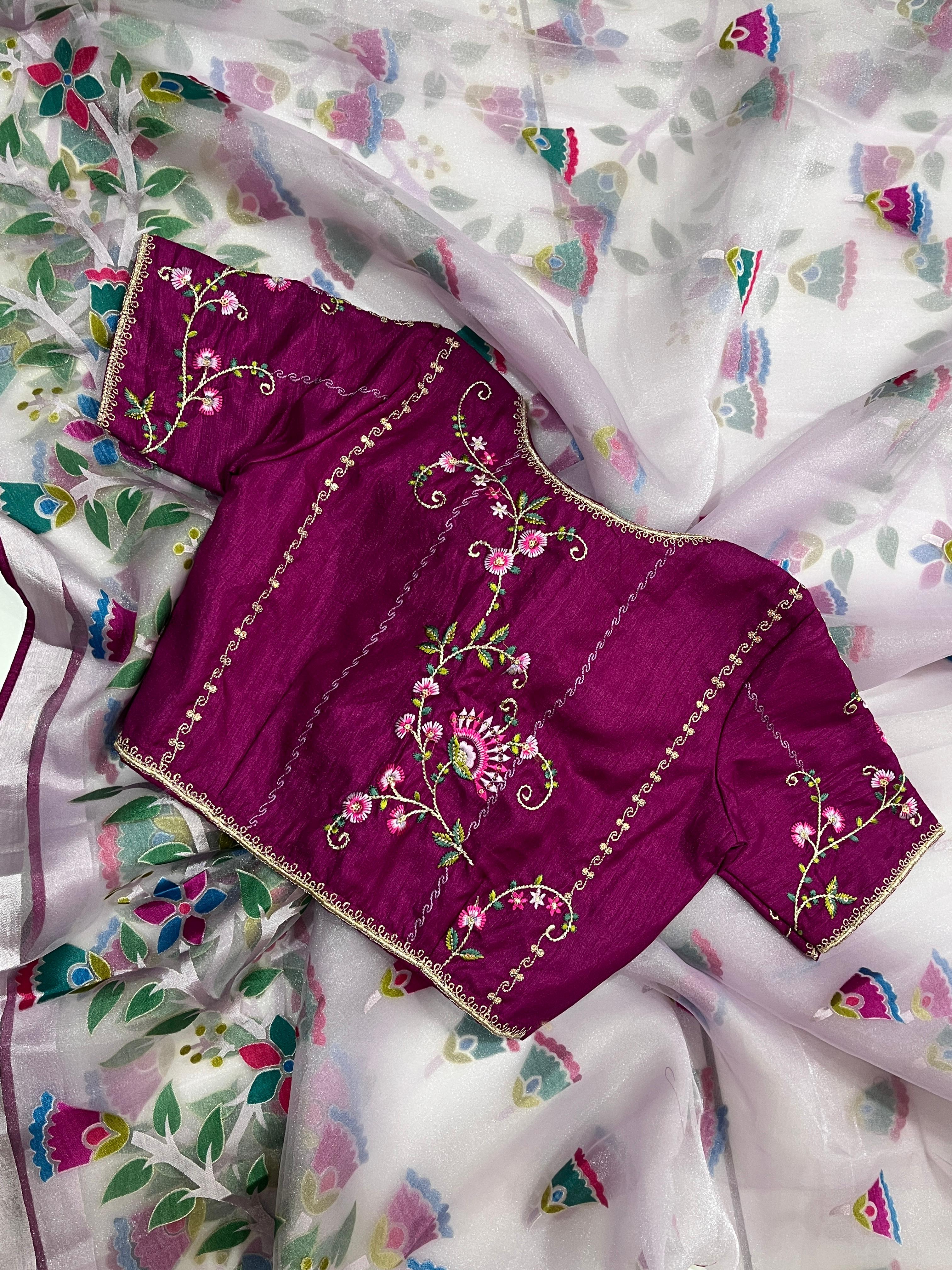 Pure Organza Brasso saree - Anvitha Collections