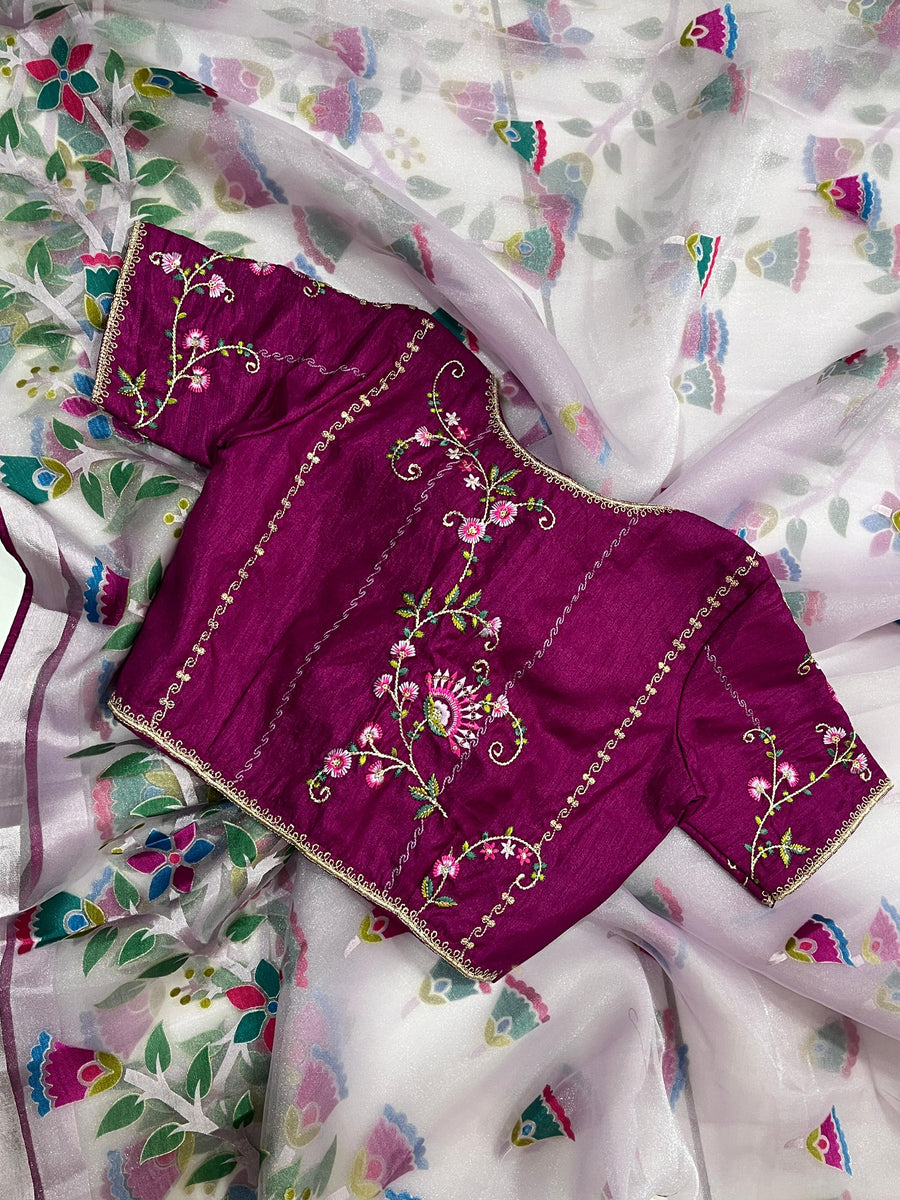 Pure Organza Brasso saree - Anvitha Collections