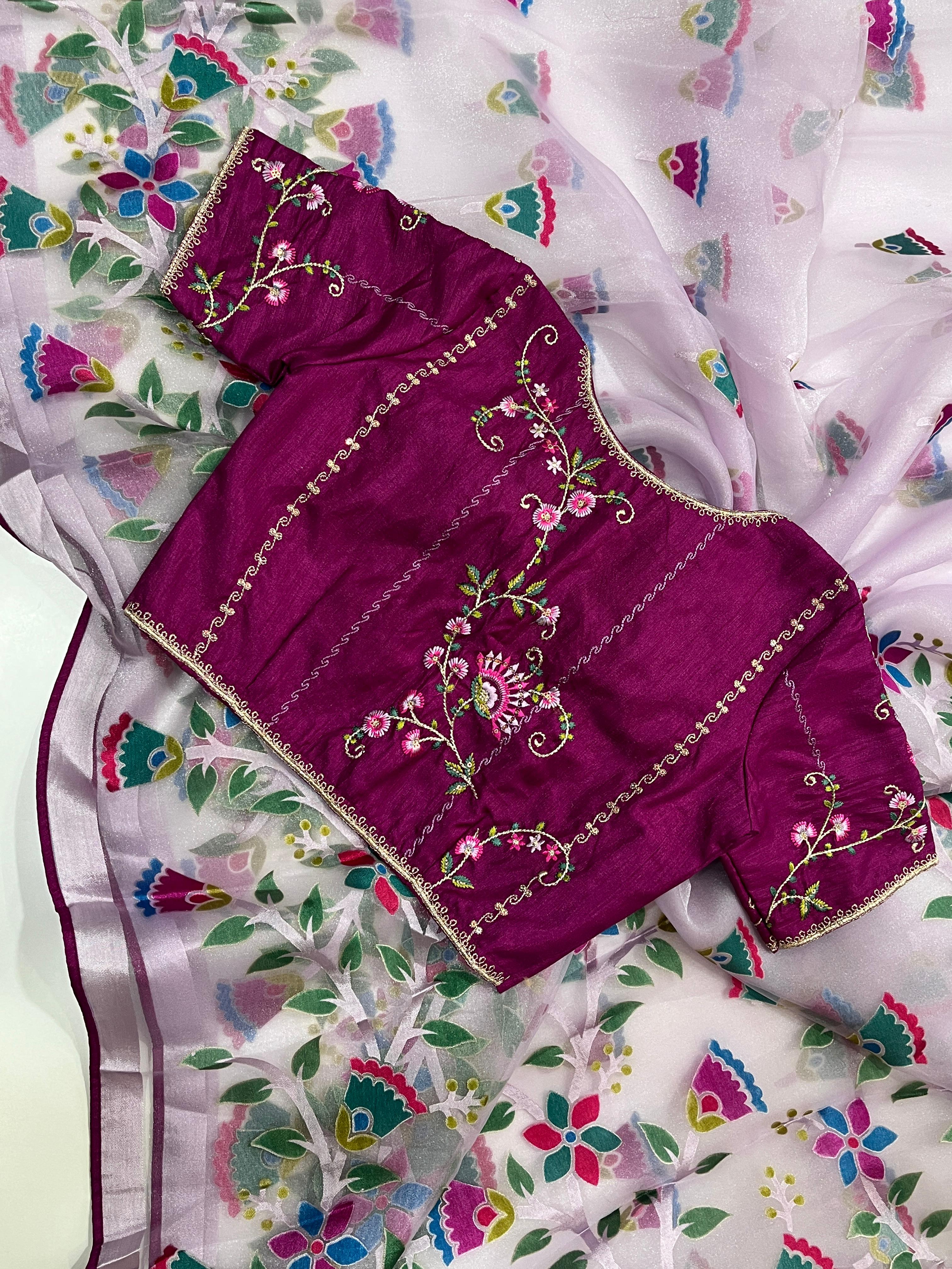 Pure Organza Brasso saree - Anvitha Collections