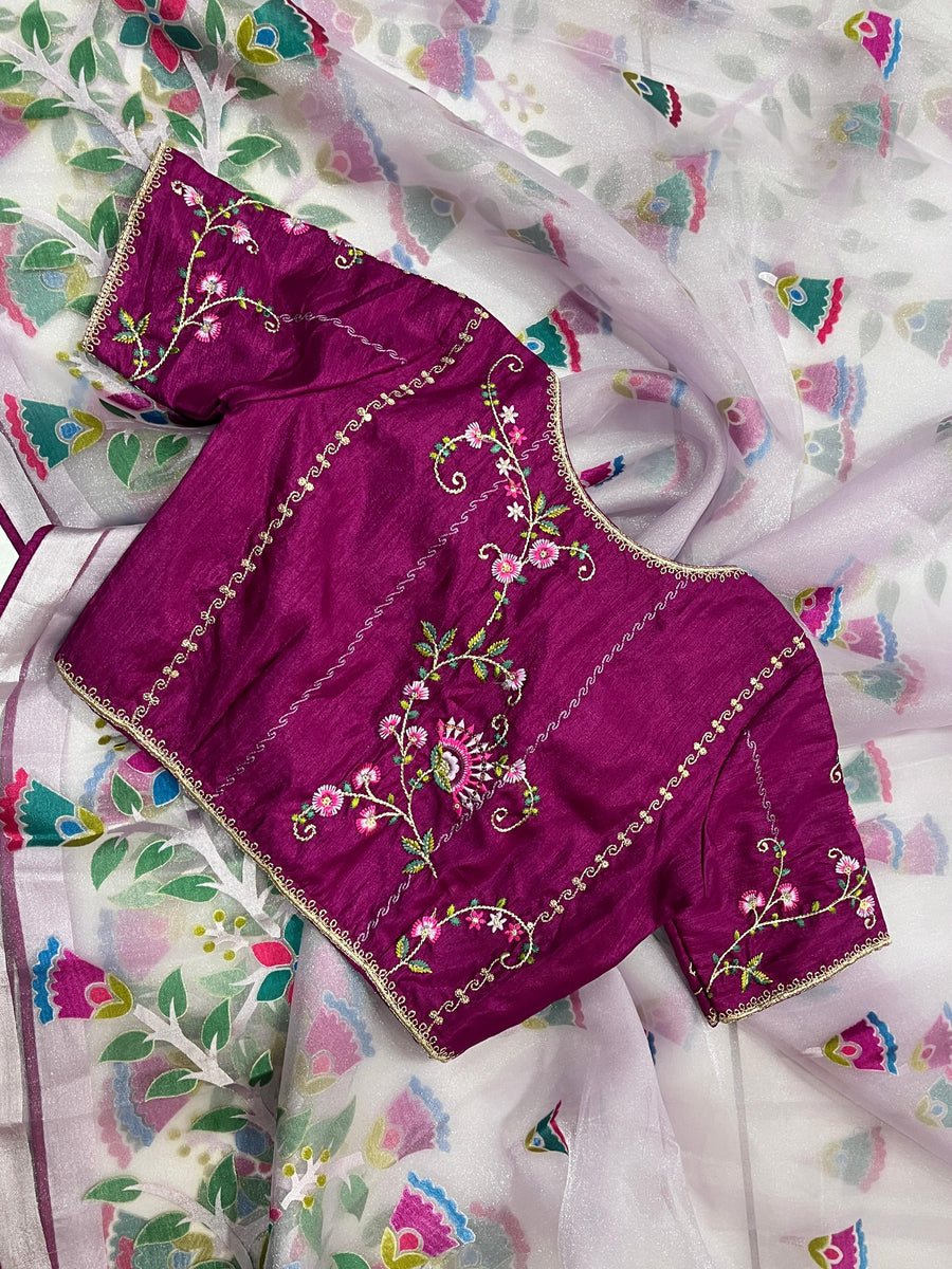 Pure Organza Brasso saree - Anvitha Collections