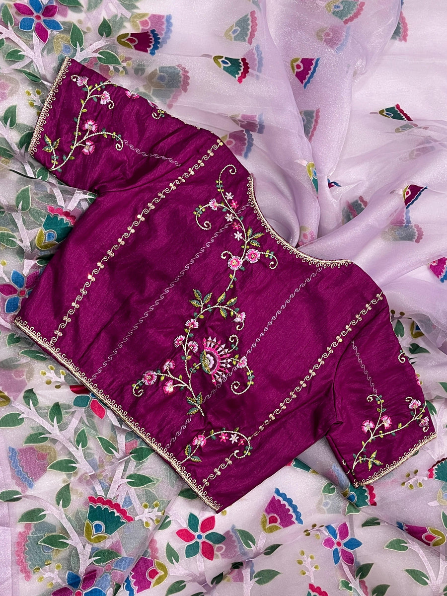 Pure Organza Brasso saree - Anvitha Collections