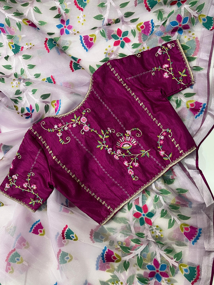 Pure Organza Brasso saree - Anvitha Collections