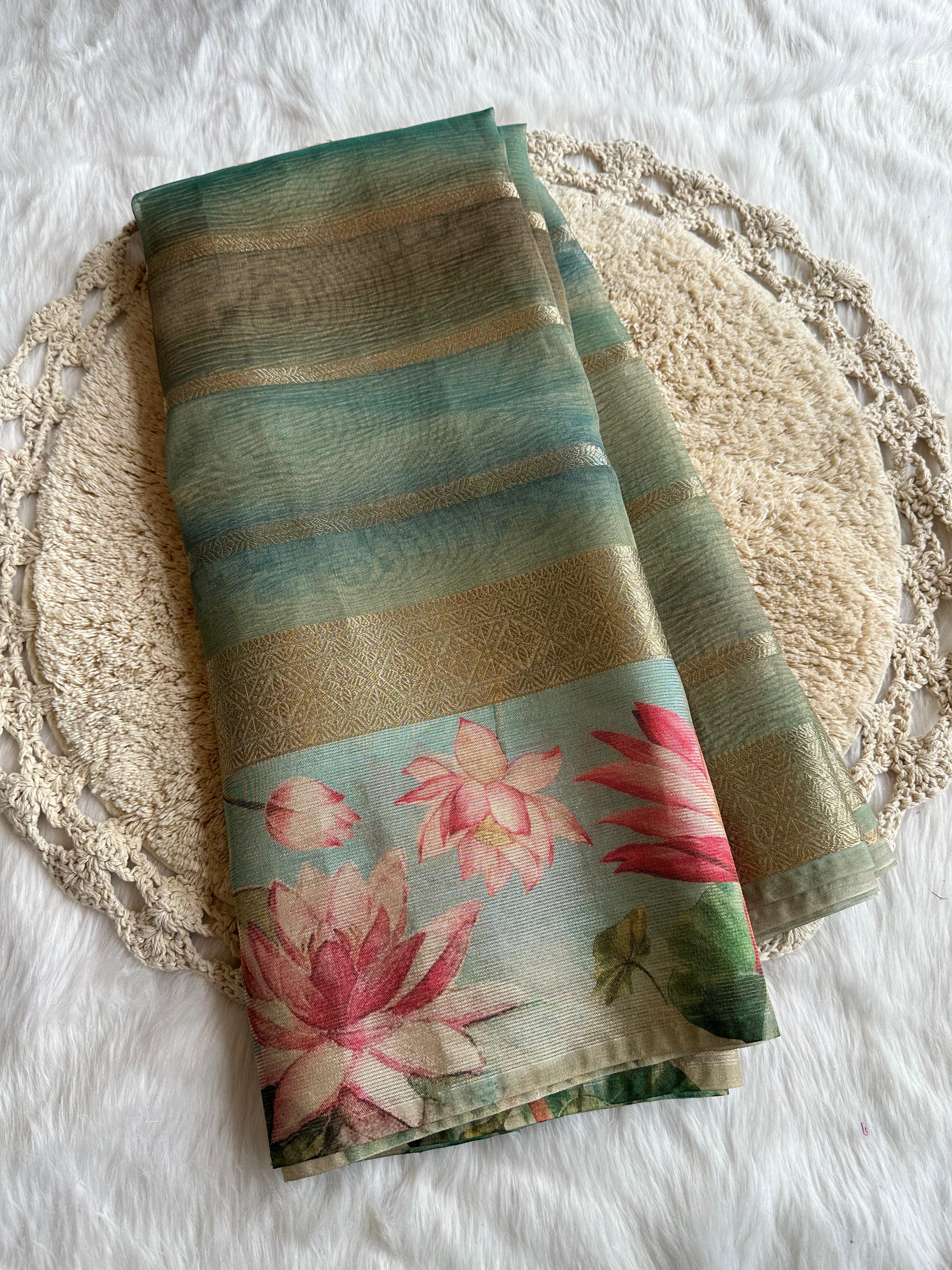 Tissue Crush saree - Anvitha Collections