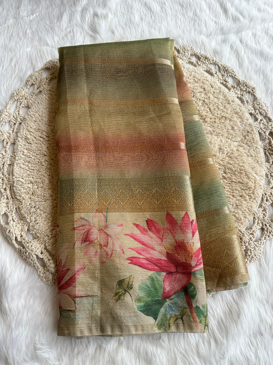 Tissue Crush saree - Anvitha Collections