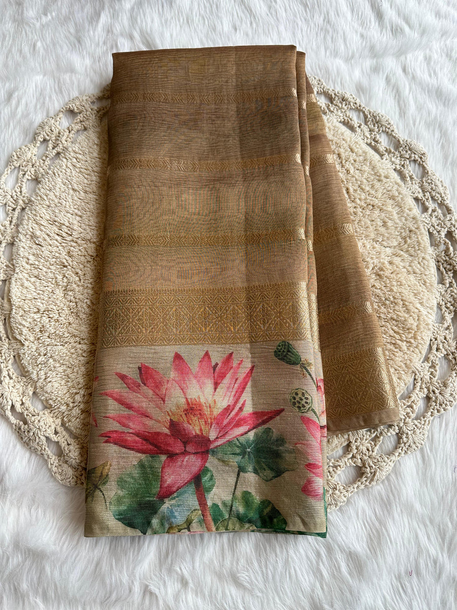 Tissue Crush saree - Anvitha Collections