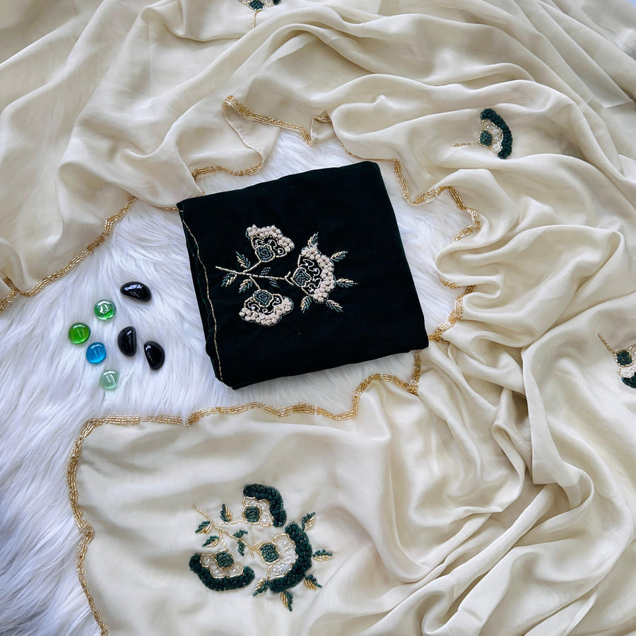 Soft Two Ton Rangoli Silk Saree - Anvitha Collections