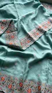 multi thread embroidered and zari work - Anvitha Collections