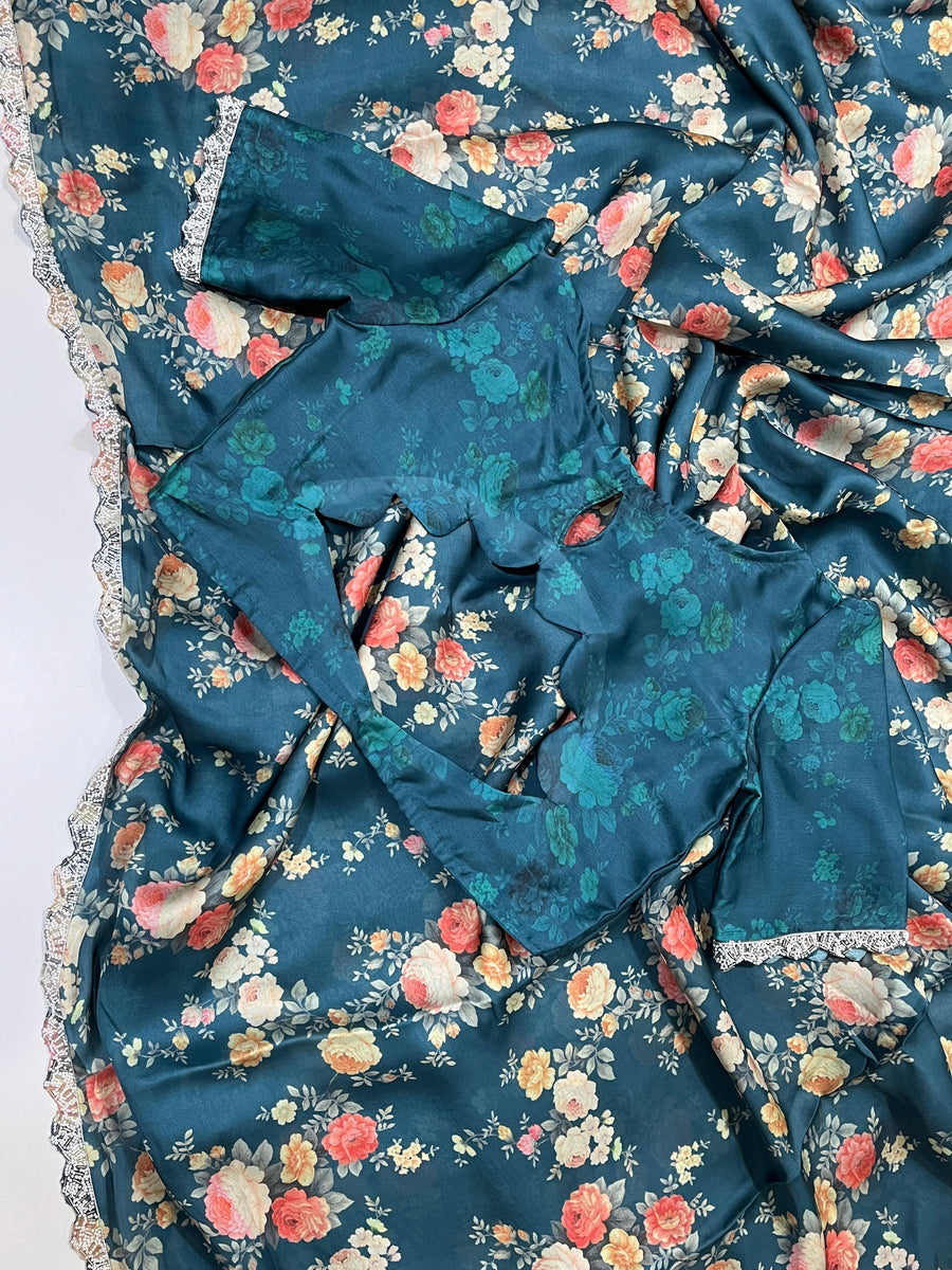pure satin georgette - Anvitha Collections