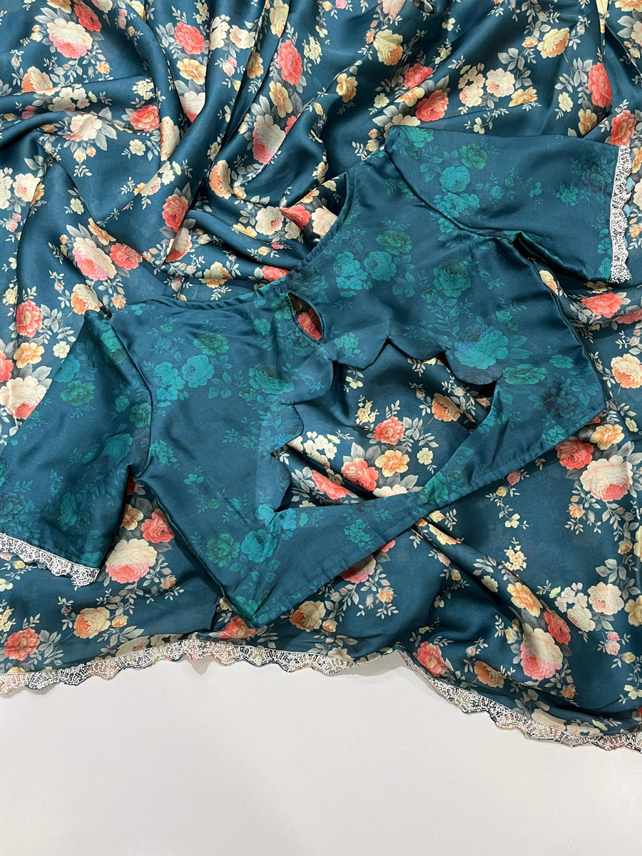 pure satin georgette - Anvitha Collections