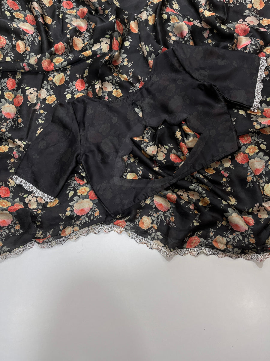 pure satin georgette - Anvitha Collections