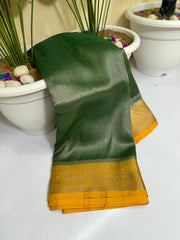 Banarasi handloom soft katan tissue silk fabric saree - Anvitha Collections