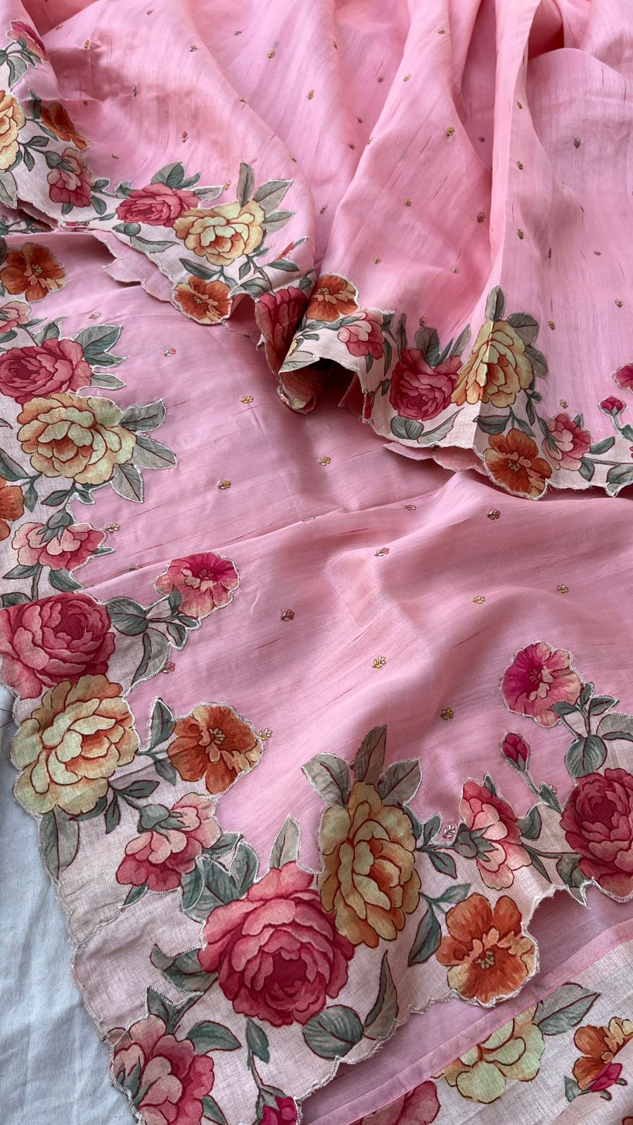 100% tussar linen silk - Anvitha Collections