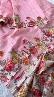 100% tussar linen silk - Anvitha Collections