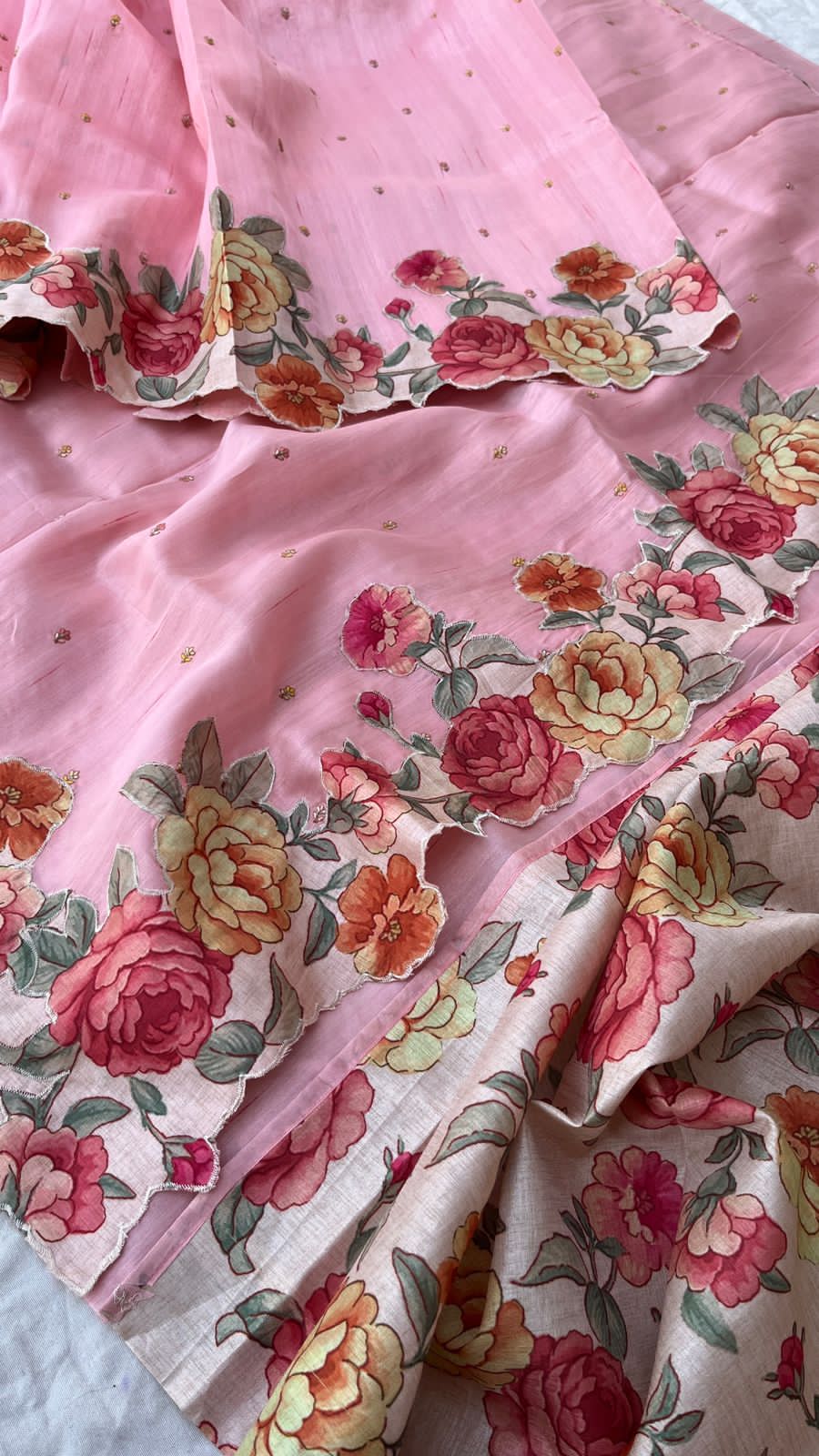 100% tussar linen silk - Anvitha Collections