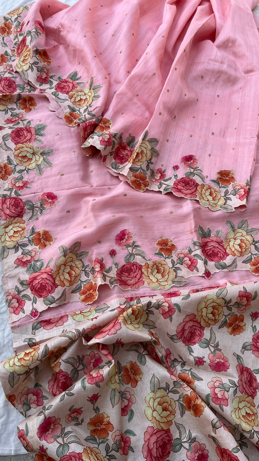 100% tussar linen silk - Anvitha Collections