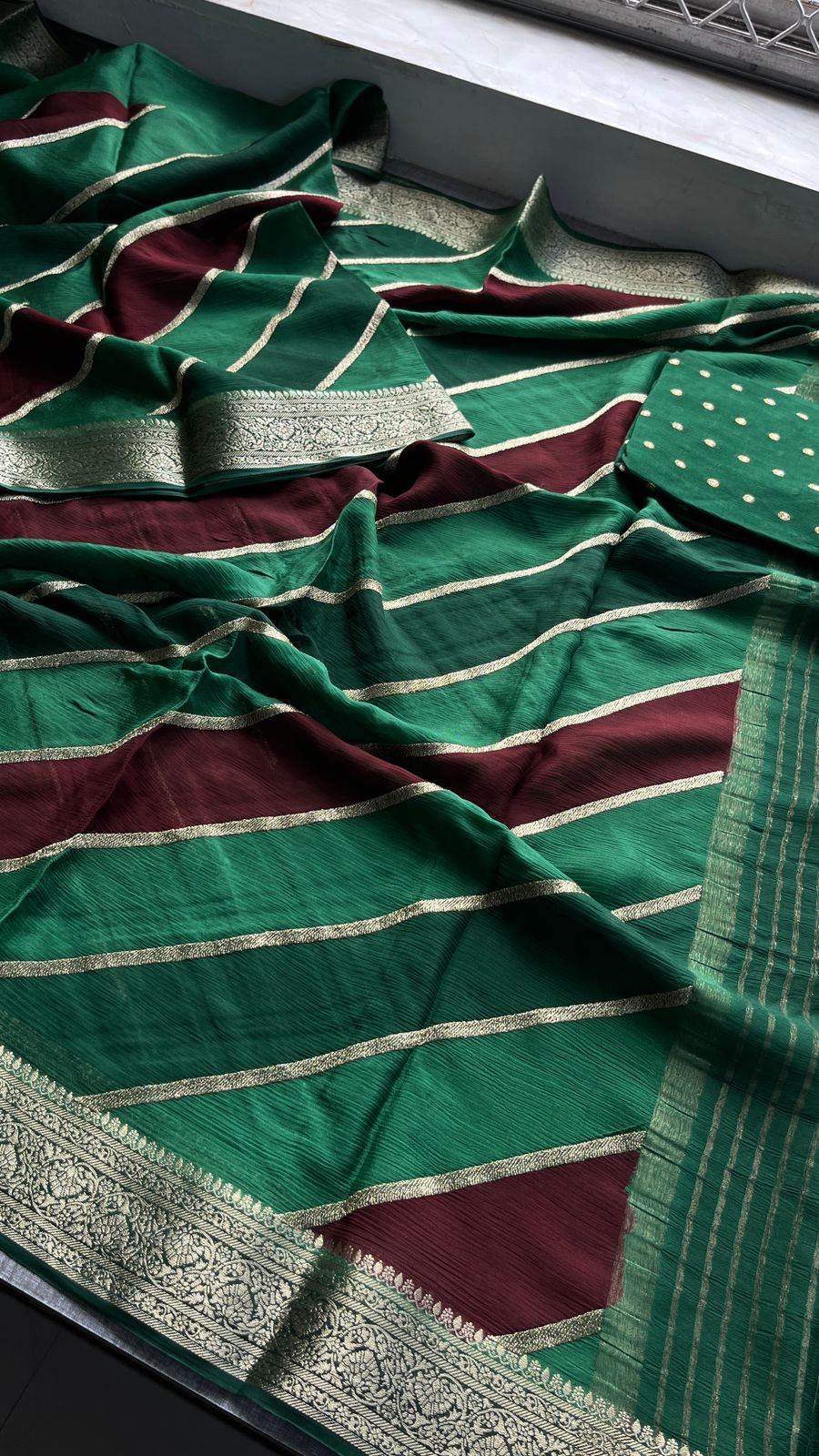 pure Chinon crepe - Anvitha Collections