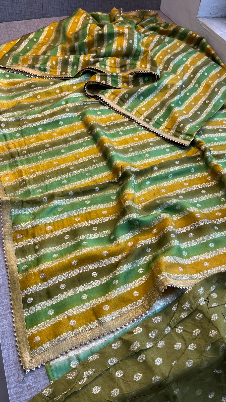 soft tussar silk banarasi saree - Anvitha Collections