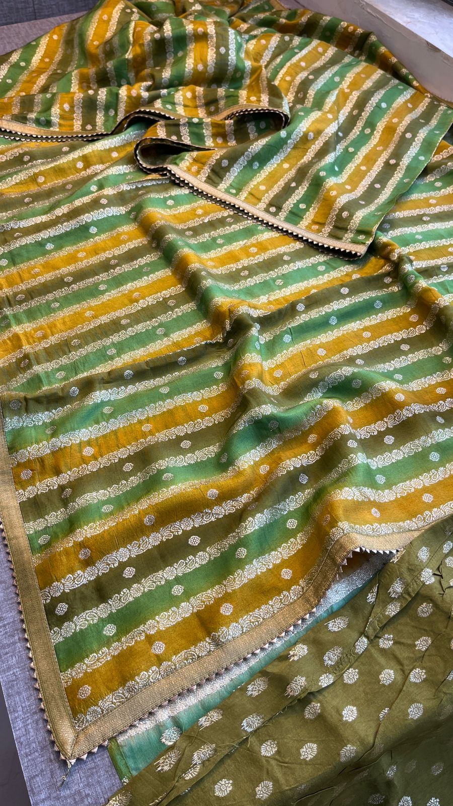 soft tussar silk banarasi saree - Anvitha Collections