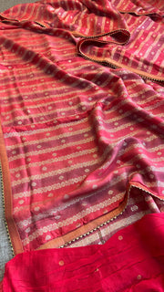 soft tussar silk banarasi saree - Anvitha Collections