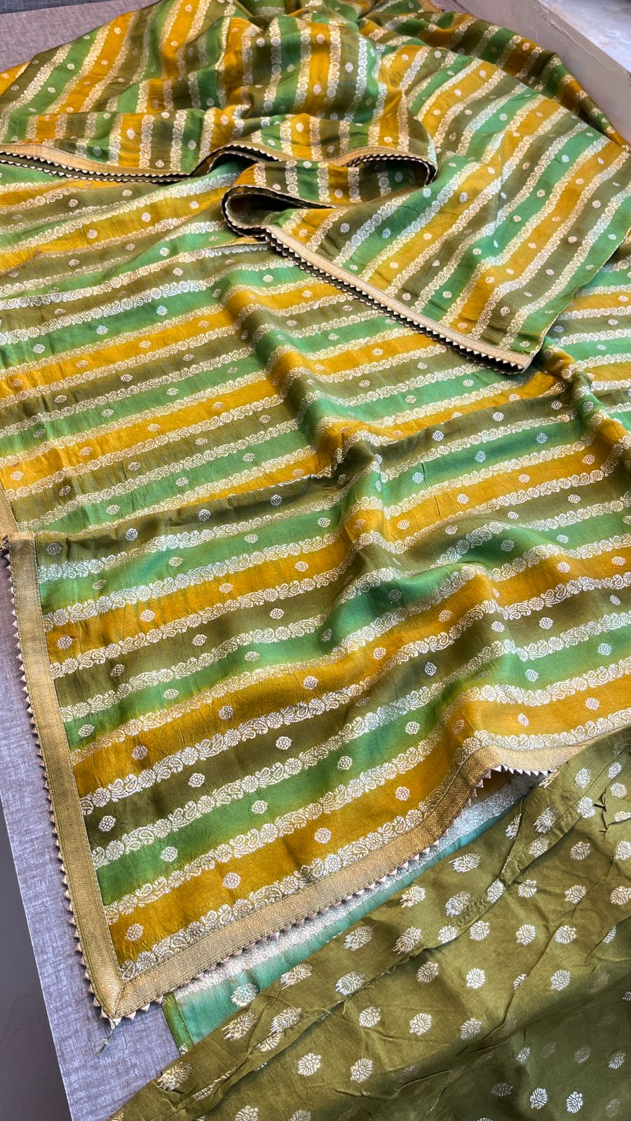soft tussar silk banarasi saree - Anvitha Collections