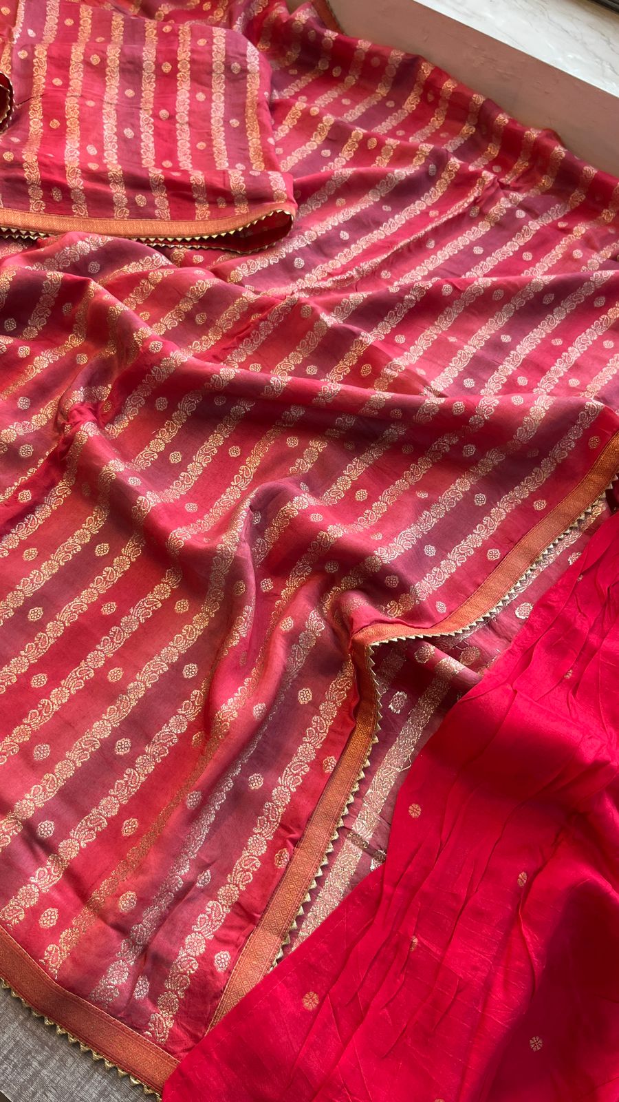 soft tussar silk banarasi saree - Anvitha Collections