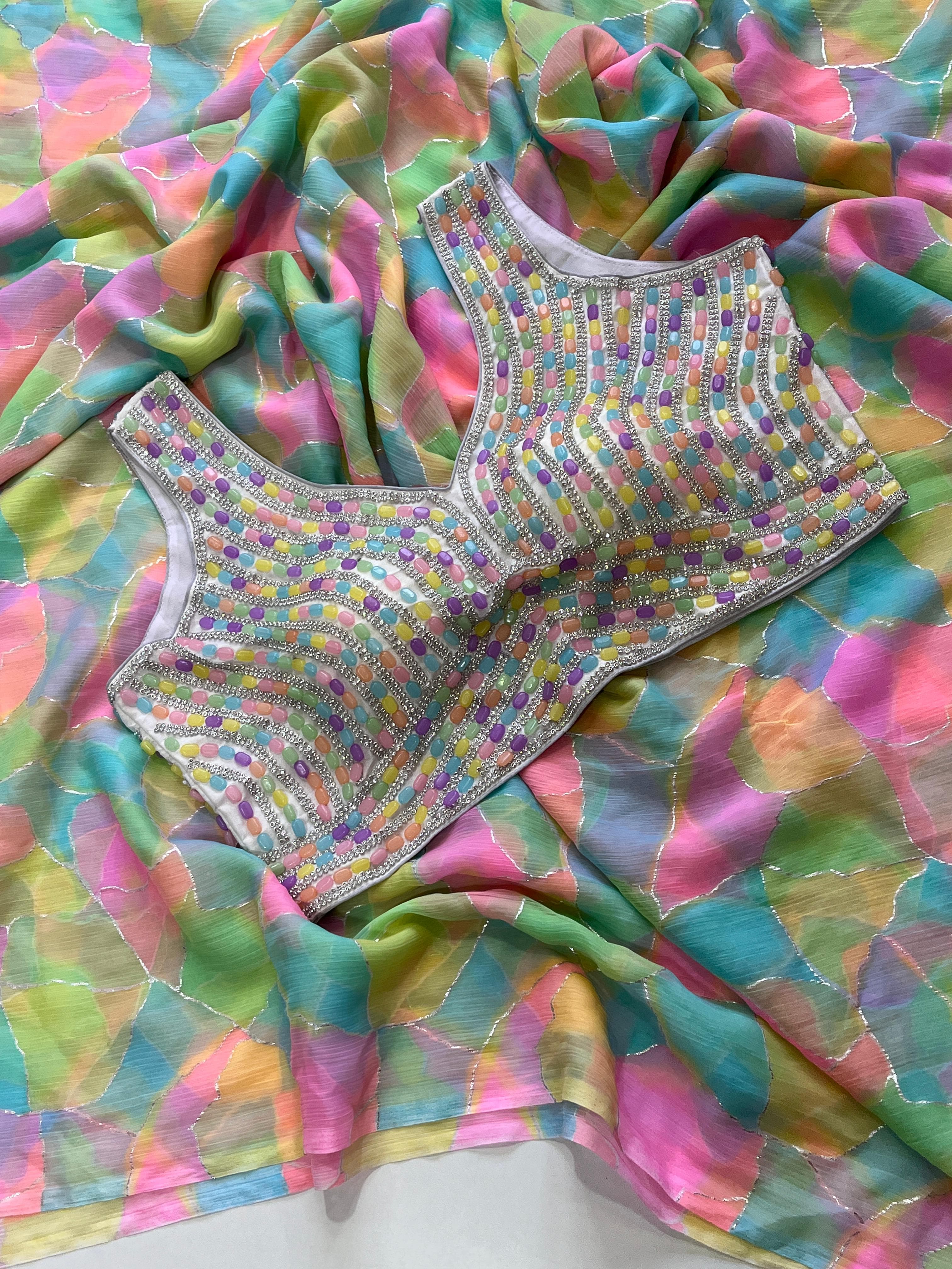 beautiful rainbow print - Anvitha Collections