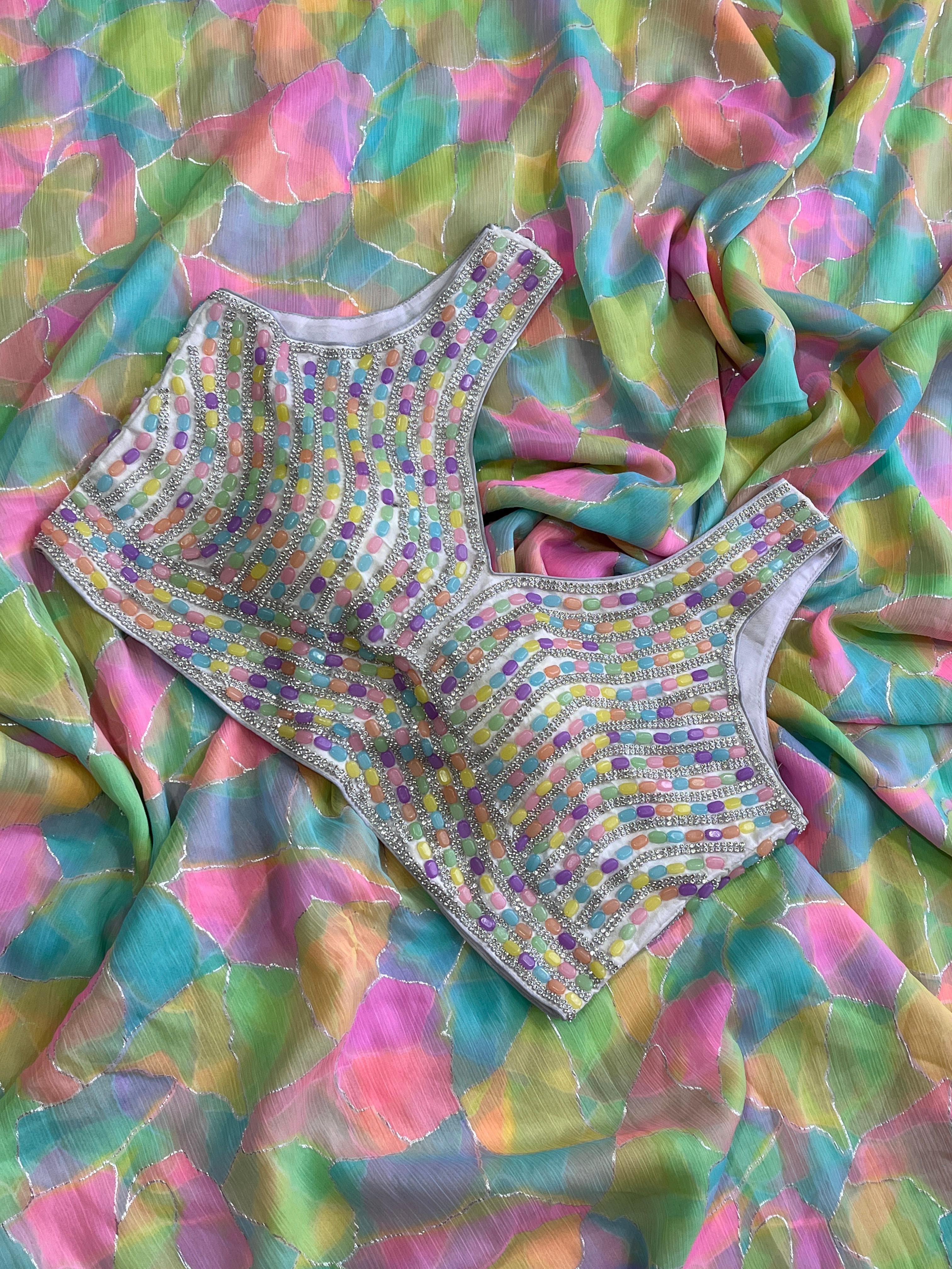 beautiful rainbow print - Anvitha Collections