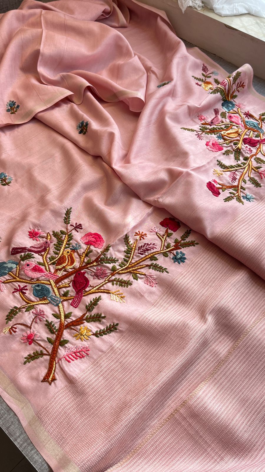 100% tussar linen silk - Anvitha Collections