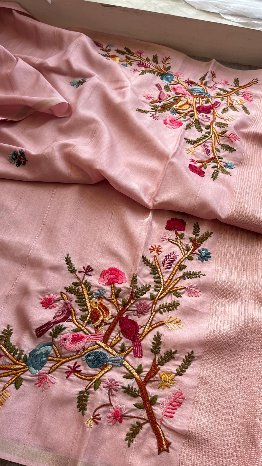 100% tussar linen silk - Anvitha Collections