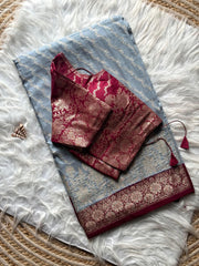 Pure Viscose Dola Silk Saree - Anvitha Collections
