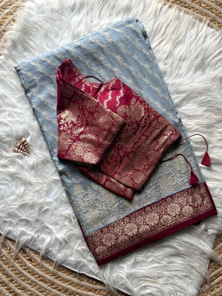 Pure Viscose Dola Silk Saree - Anvitha Collections