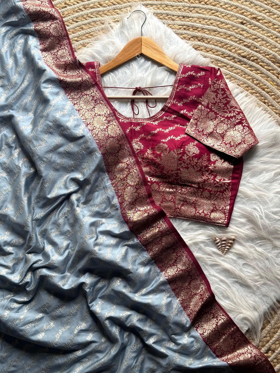 Pure Viscose Dola Silk Saree - Anvitha Collections