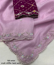 soft crush chiffon saree - Anvitha Collections