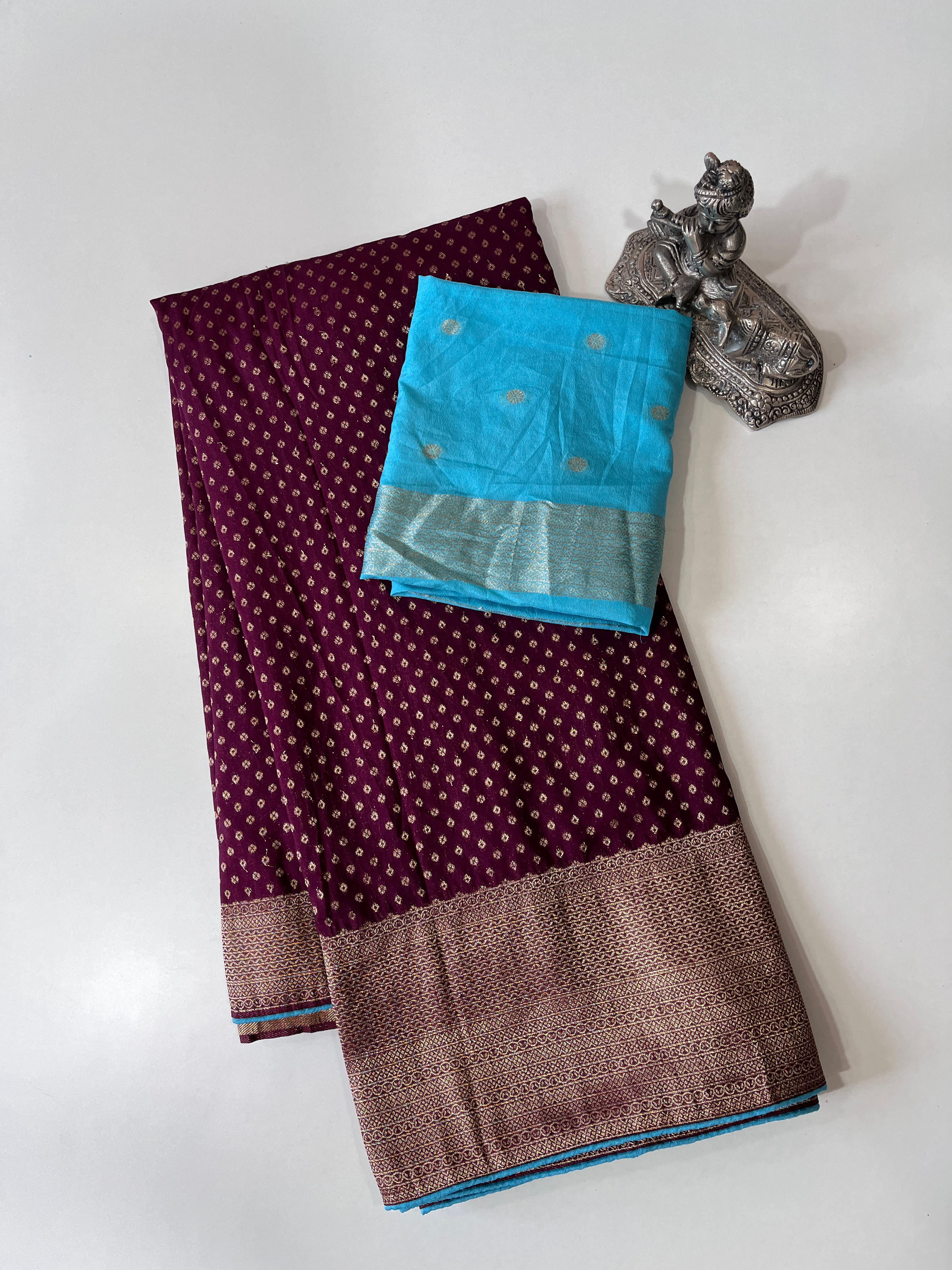 Banarasi Georgette Pattu saree - Anvitha Collections