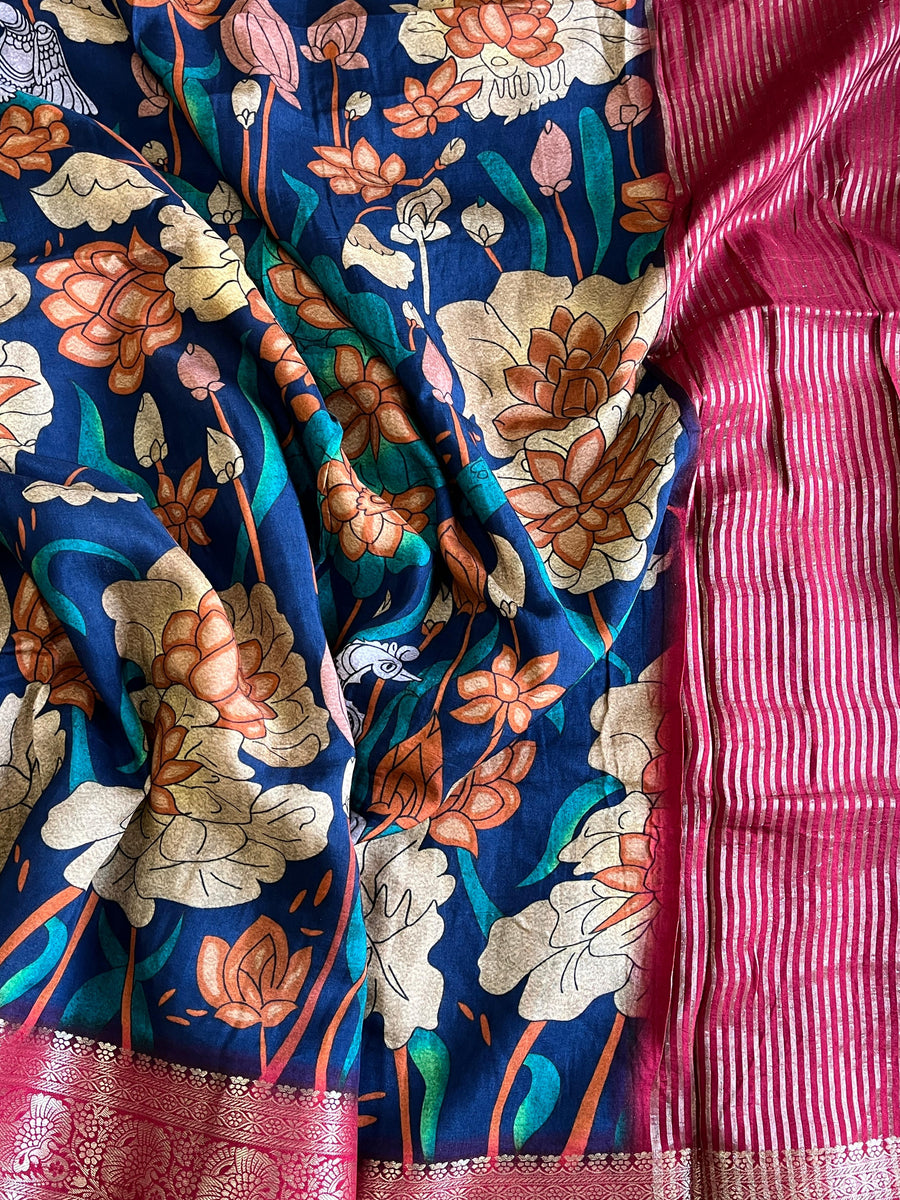 pure viscose kalamkari print