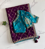 premium space silk saree